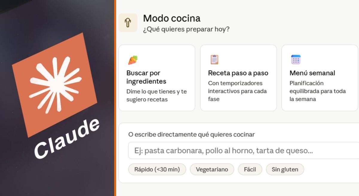 Activar el nuevo 'modo cocina' de Claude: cómo funciona y para qué ...
