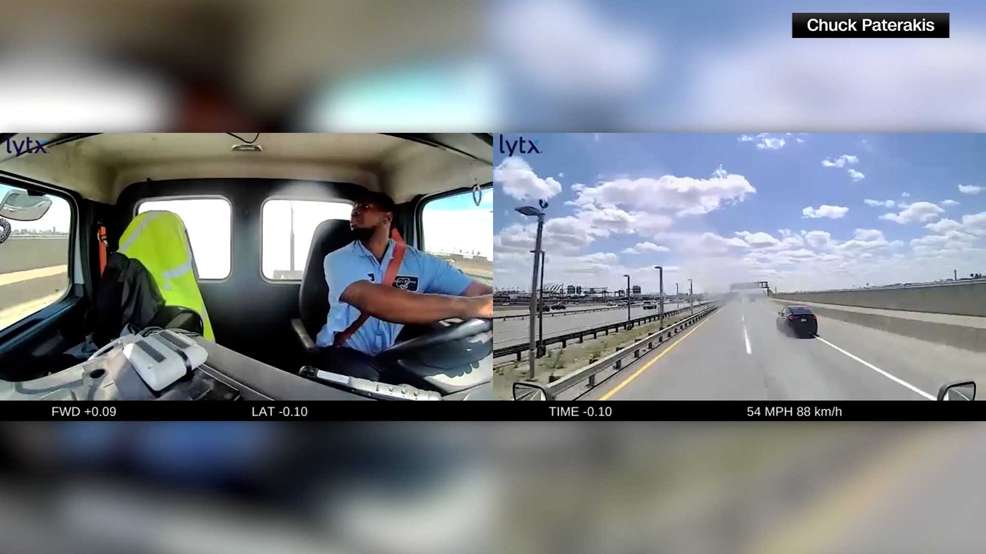 Dash camera video captures moment United Airlines flight struck light ...