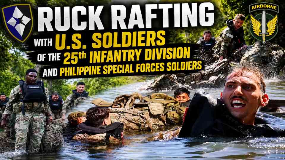 Ruck rafting with soldiers of the 25th Infantry Division in the Philippines