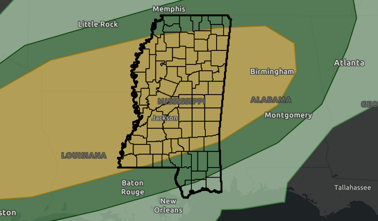 Severe weather could bring hail and tornadoes to Mississippi Wednesday