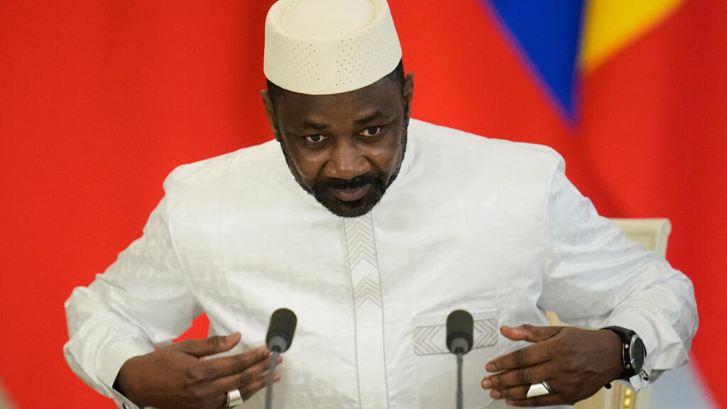 Mali's junta leader Assimi Goita attends a signing ceremony with Russian President following their talks at the Kremlin in Moscow on June 23, 2025.