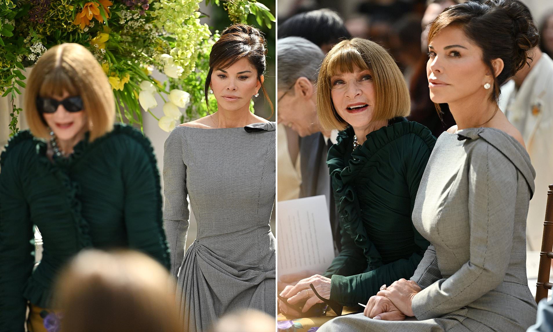 Glum-looking Lauren Sanchez steps out side-by-side with Anna Wintour ...