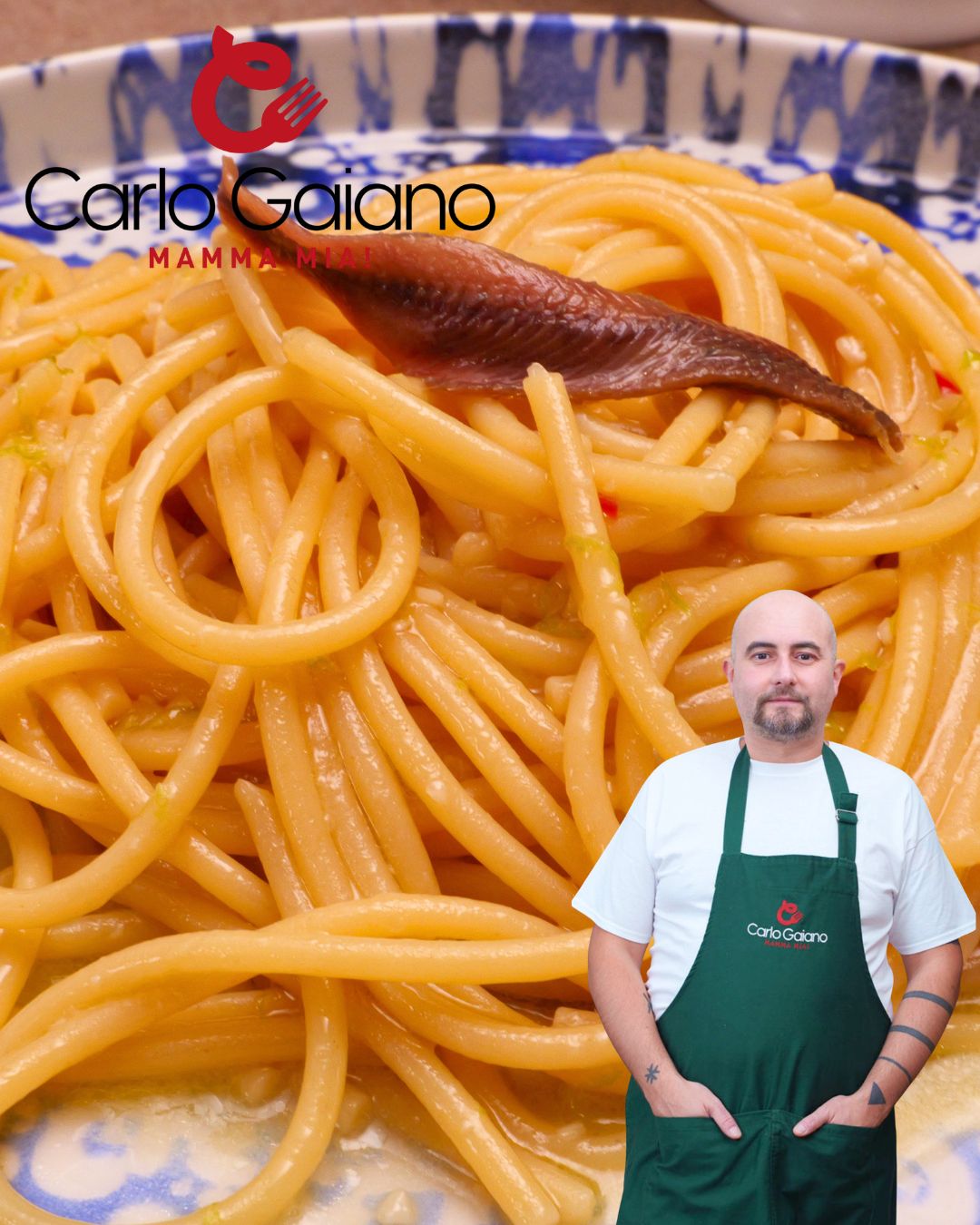 Spaghetti aglio olio e colatura di alici