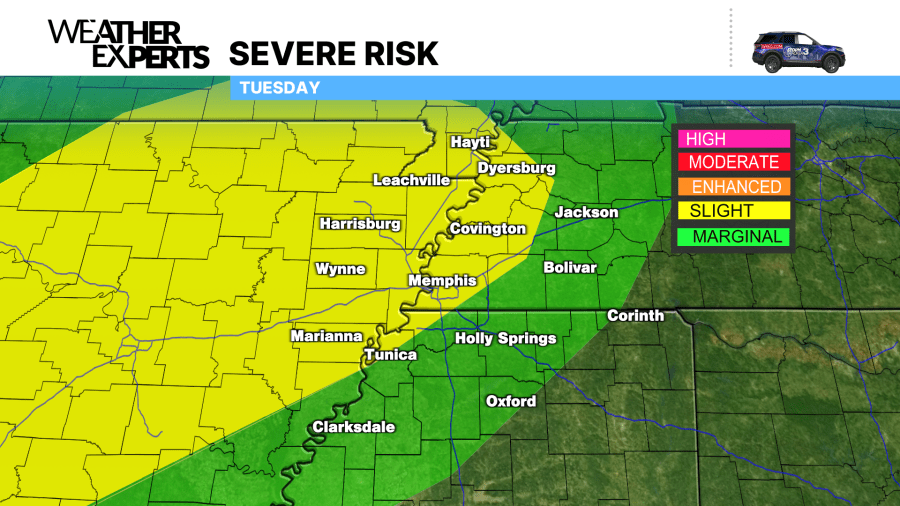Strong storms possible Tuesday afternoon