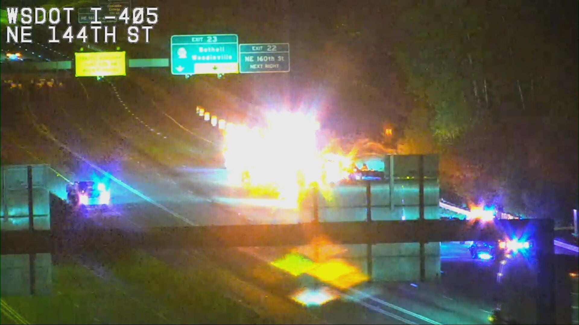 Pedestrian killed on I-405 after running across northbound lanes
