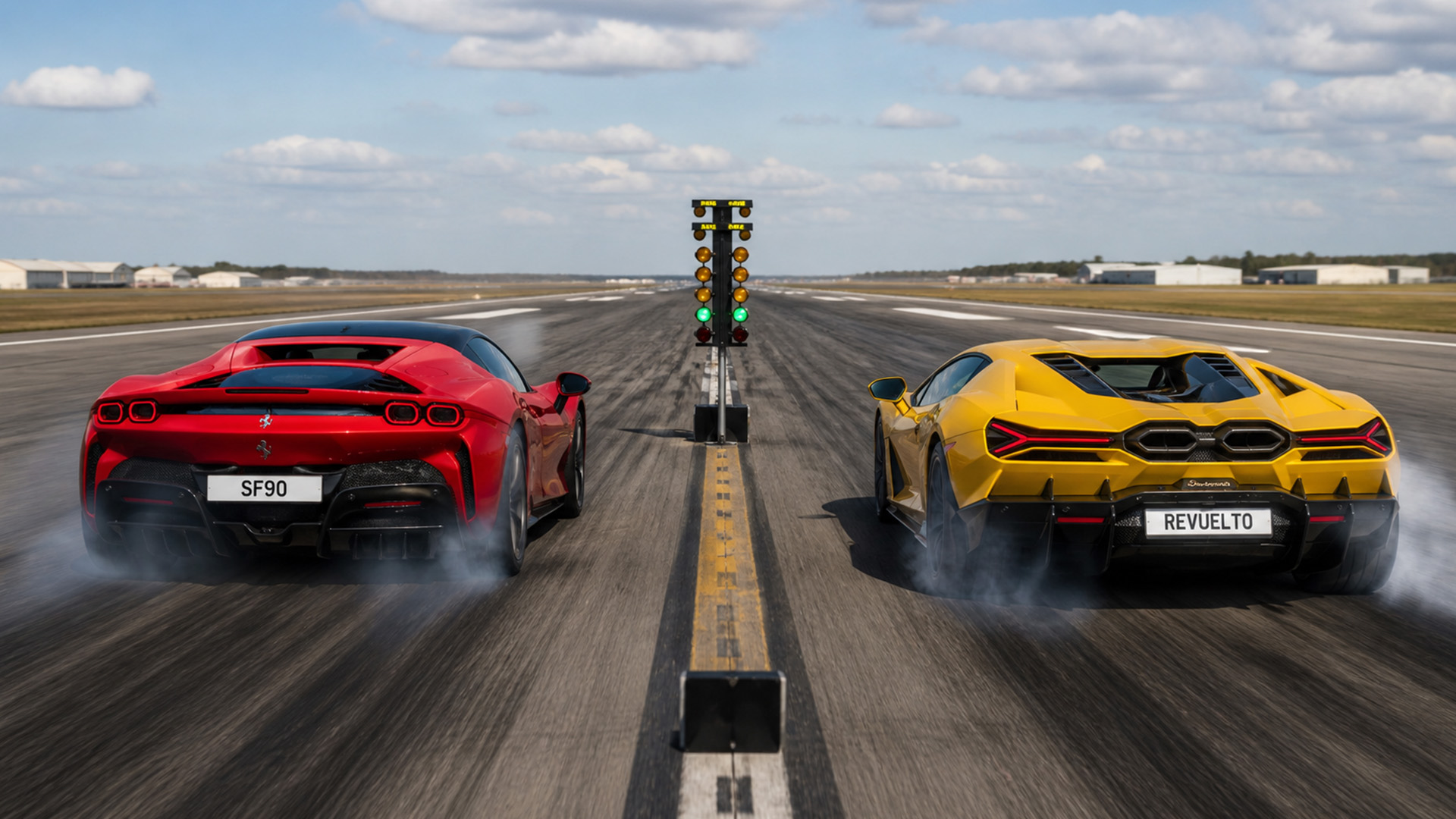 1015HP Lamborghini Revuelto vs Ferrari SF90 drag race