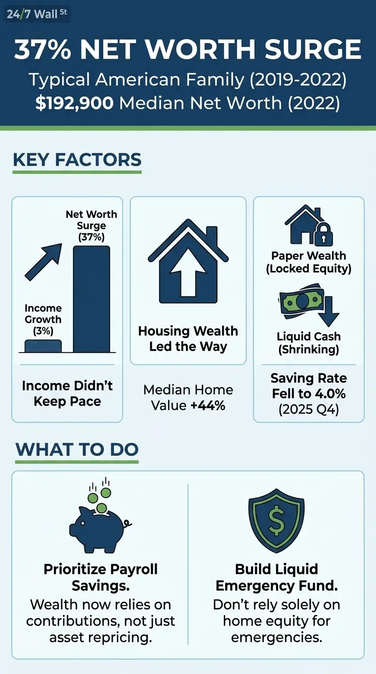 American families’ net worth jumped 37% since 2019, but their paychecks ...