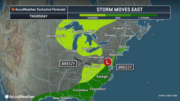 Severe storms to rattle central, eastern US in first full week of May