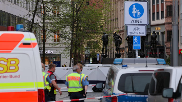 Two killed after car ploughs into city centre crowd in Germany