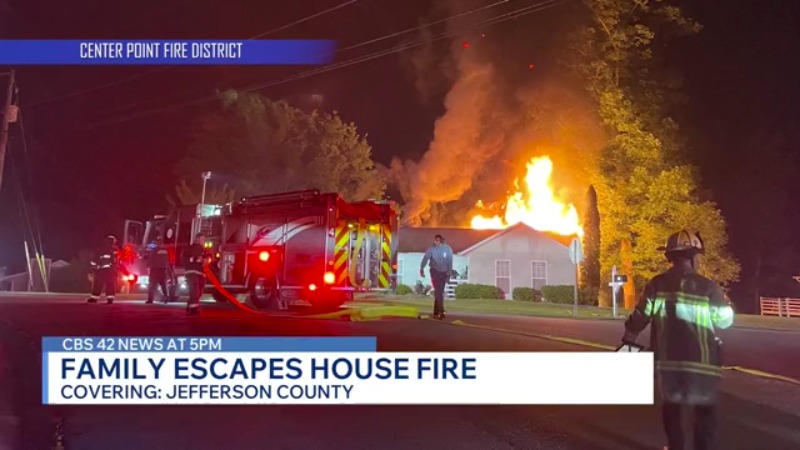Family in Alabama escapes early morning house fire