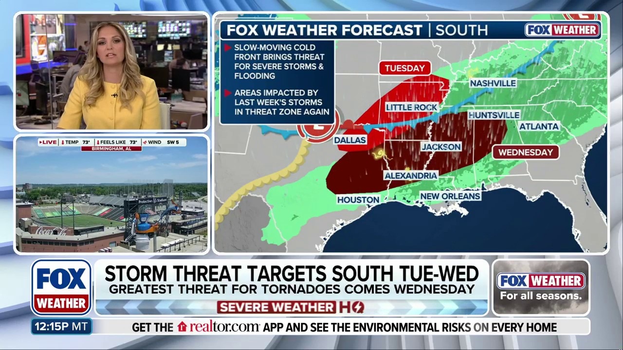 Severe weather risk increasing for the southern US this week