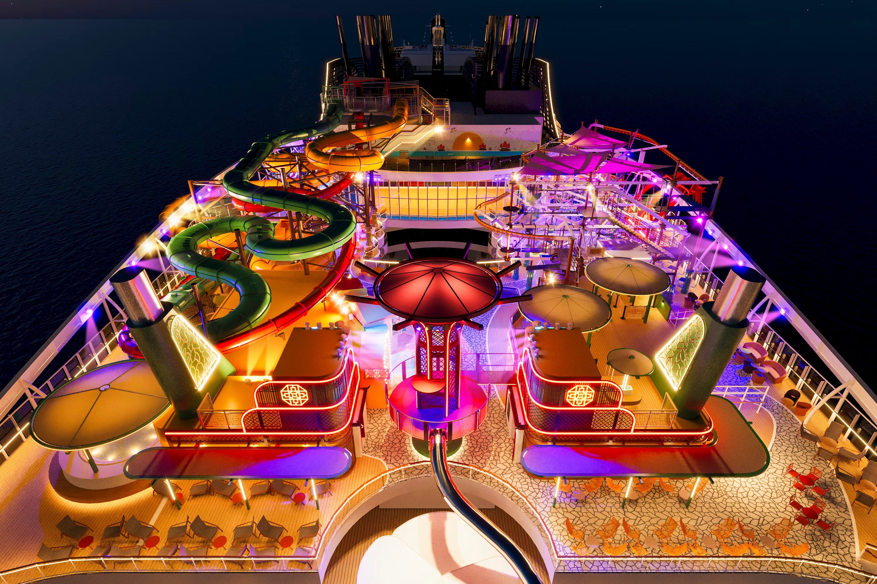 Take a look at the massive outdoor theme park on new 'MSC World Asia'
