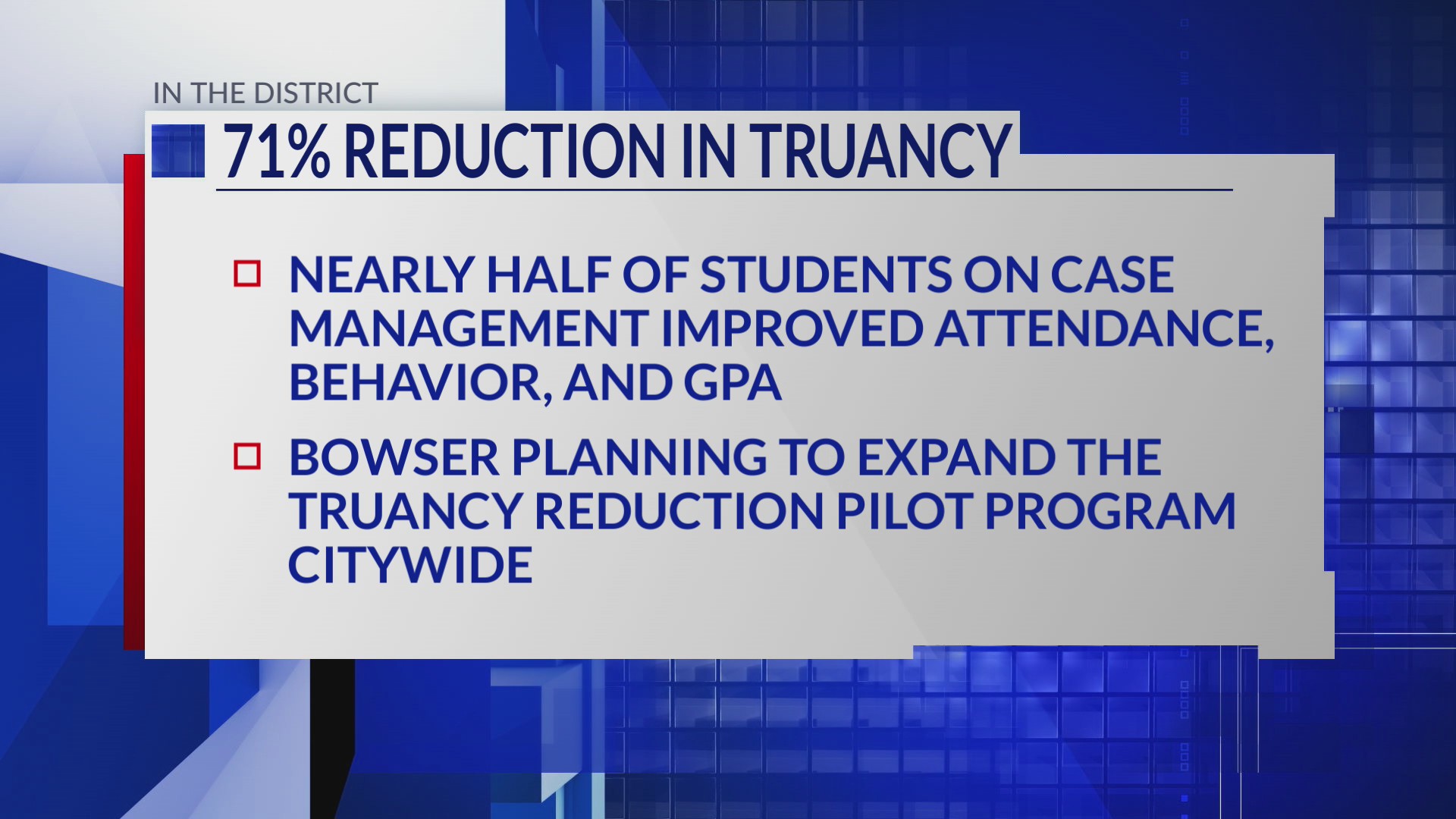 DC students show improved attendance under Truancy Reduction Pilot ...