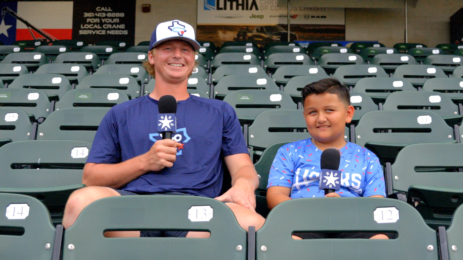 Part 1: KRIS 6 hooks kid reporter Jason Martinez interviews pitcher ...