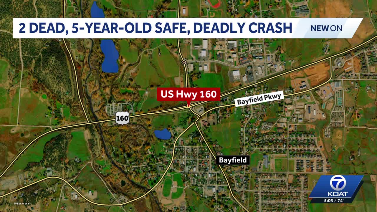Child rescued after two killed in southern Colorado crash