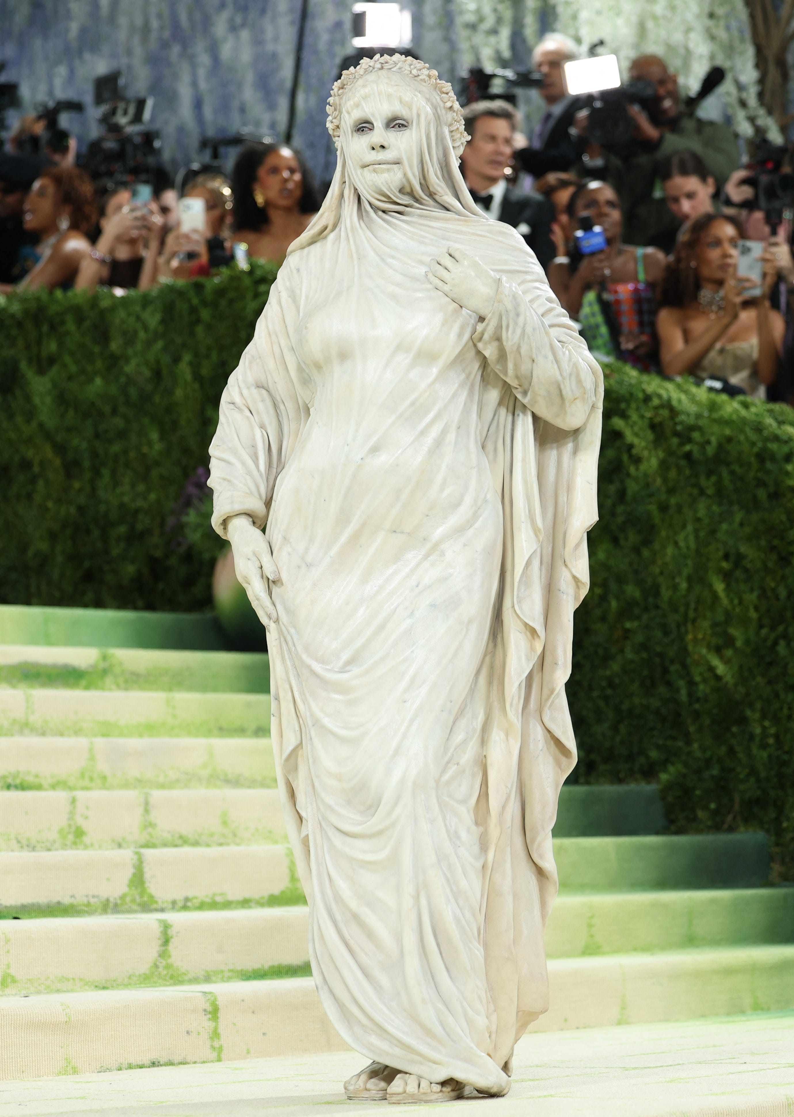 knee length dresses for ladies Roberto Cavalli - As Seen on Heidi Klum - Silver Metallic Mini Dress main image 1