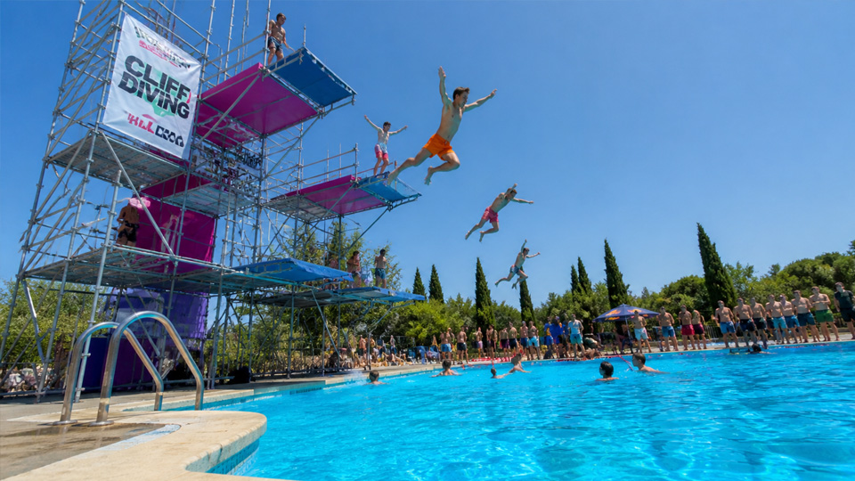 Belly flops hit water with massive impact