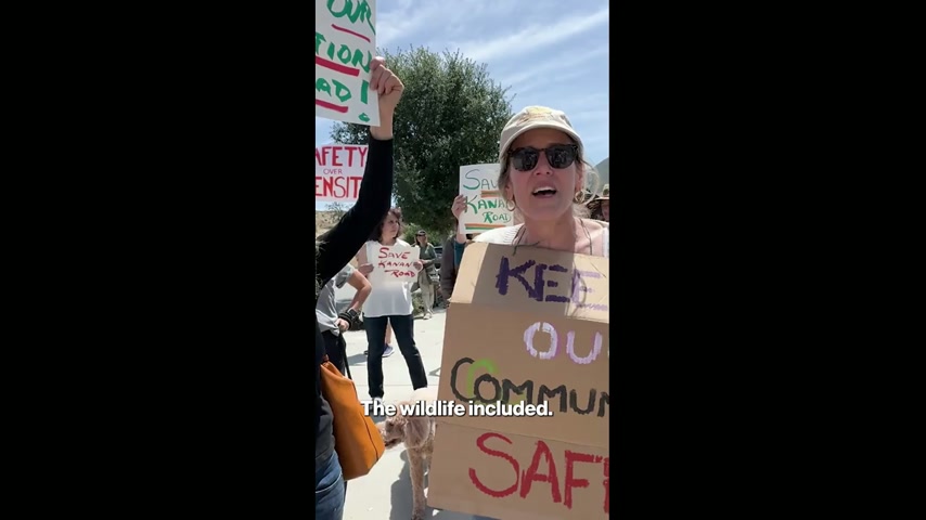 CA residents protest housing on wildfire evacuation route