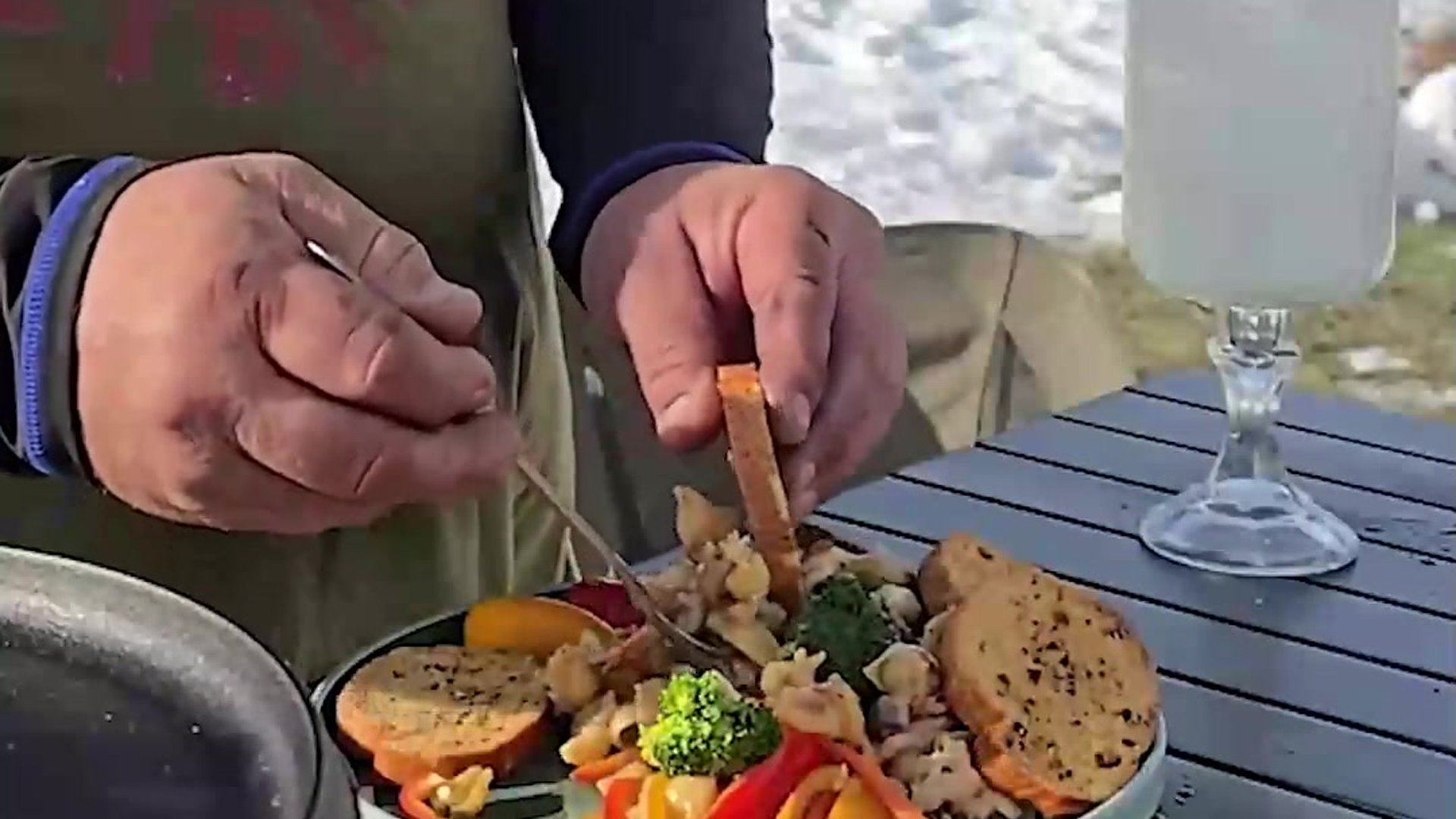 Cooking with a scenic view