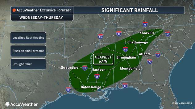 Severe storms to rattle central, eastern US in first full week of May