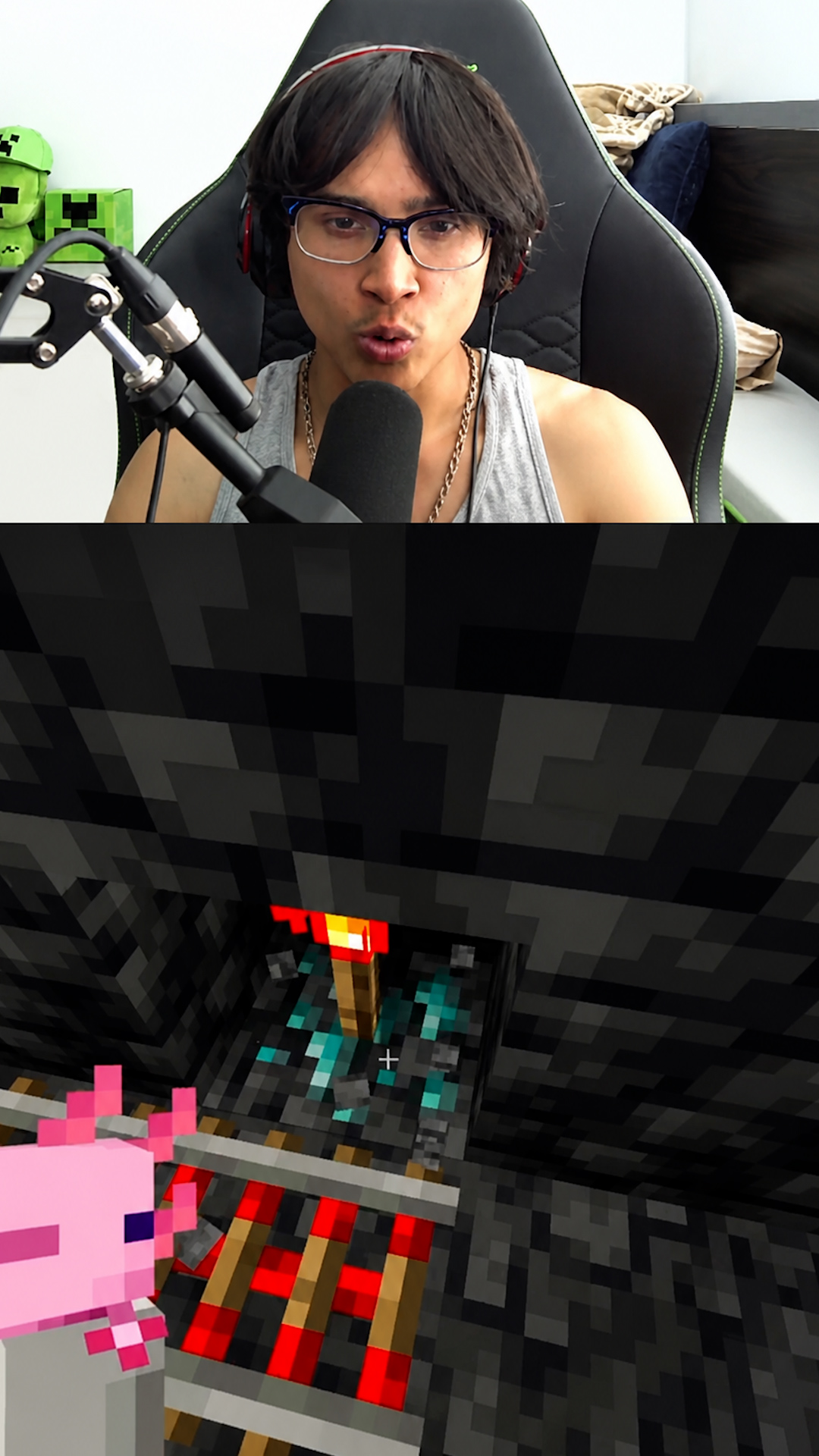 How rare is finding diamond ore while mining?