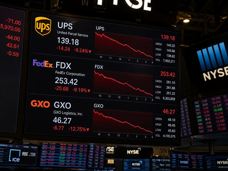 Why are UPS, FedEx stocks falling today?