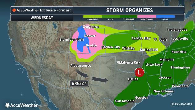 Severe storms to rattle central, eastern US in first full week of May