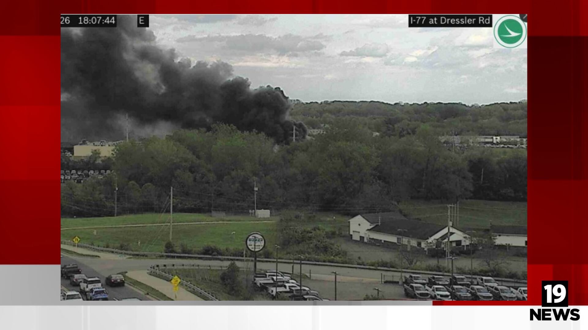 Crews respond to vehicle scrap yard fire in Jackson Township