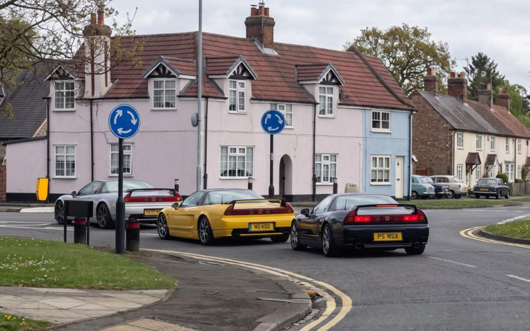 Spotting one Honda NSX on a British road is rare enough but three in a ...