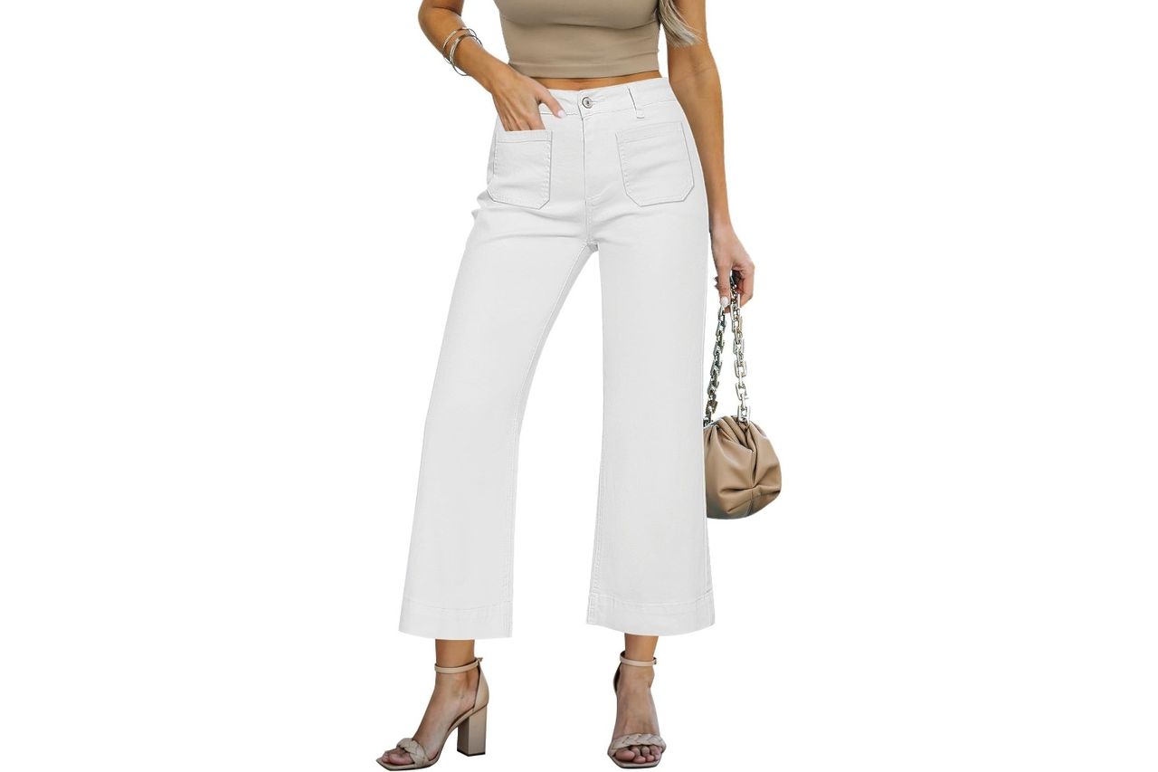 LookbookStore Wide Leg Cropped Jeans