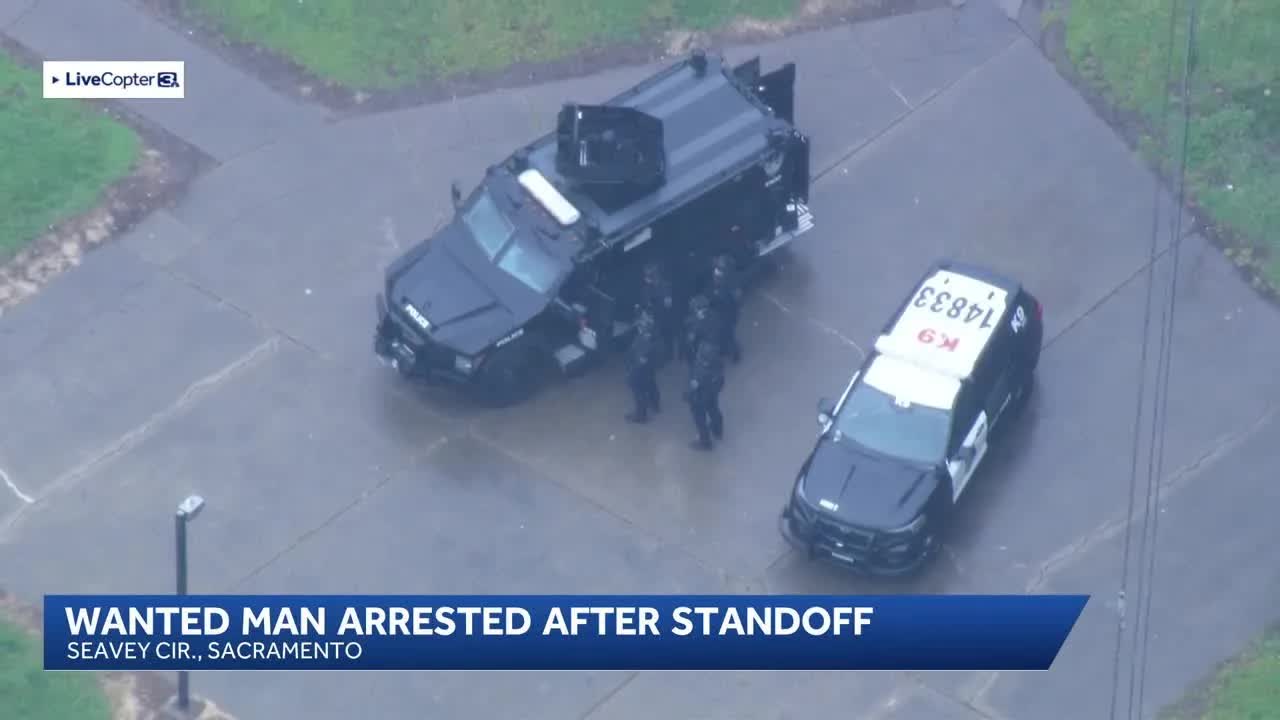 Wanted man arrested after standoff in Sacramento