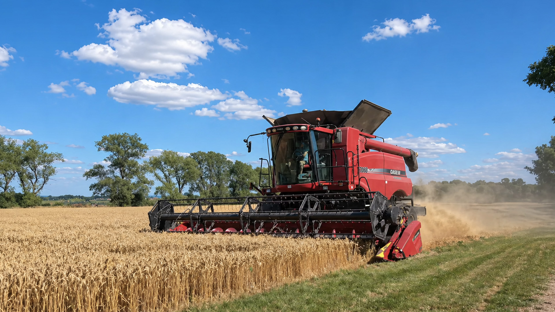 How does a modern farm handle a challenging harvest?
