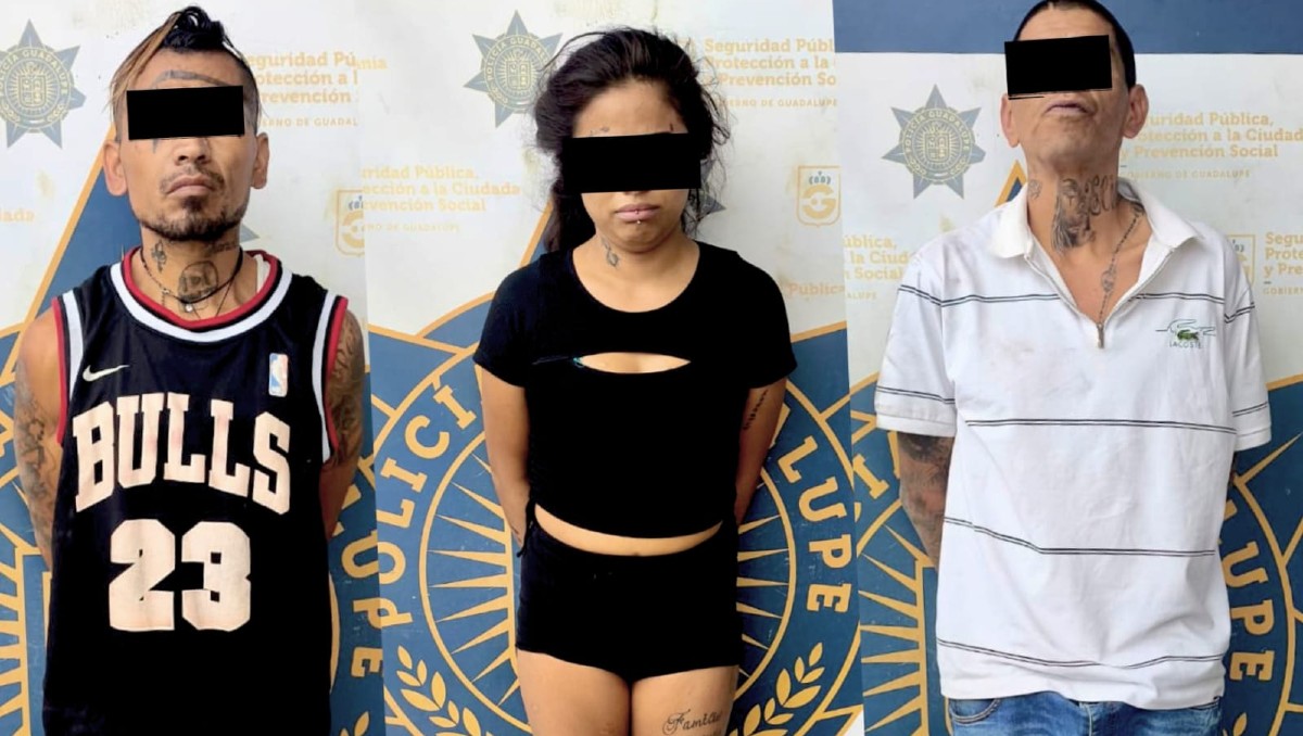 Detienen a dos hombres y una mujer en Guadalupe por narcomenudeo