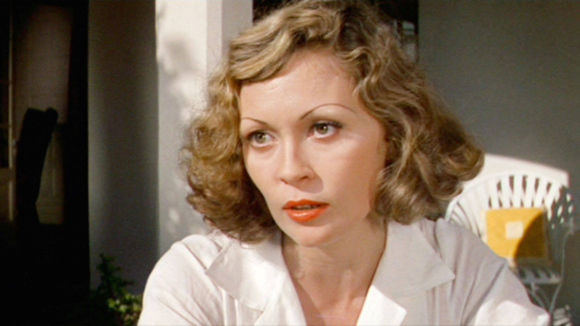 LOS ANGELES - JUNE 20: The movie "Chinatown", directed by Roman Polanski and written by Robert Towne. Seen here, Faye Dunaway as Evelyn Cross Mulwray. Initial theatrical release June 20, 1974. Screen capture. Paramount Pictures. (Photo by CBS via Getty Images)