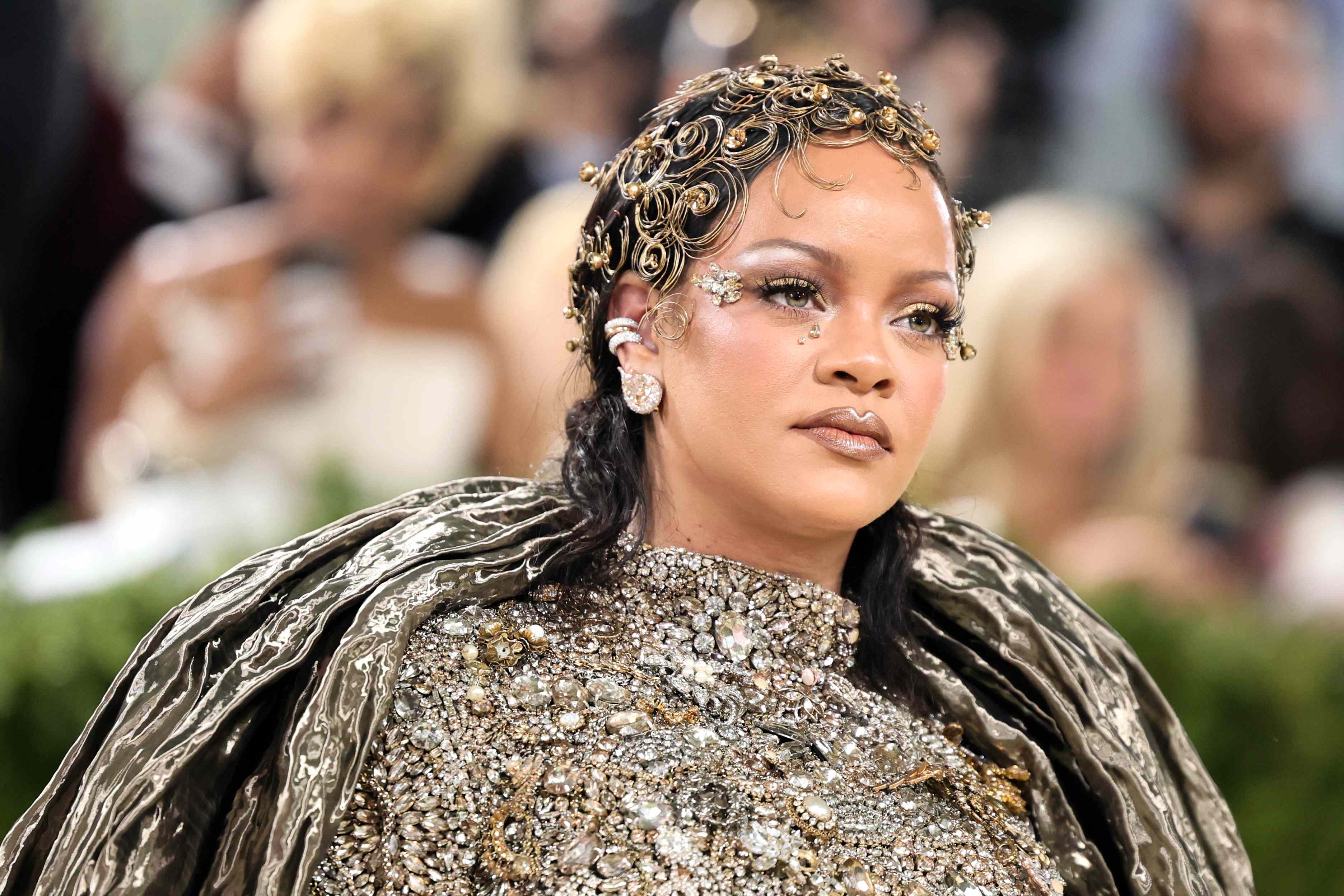 Rihanna mesmerizes in a jewel-encrusted liquid gown for Met Gala 2026 ...