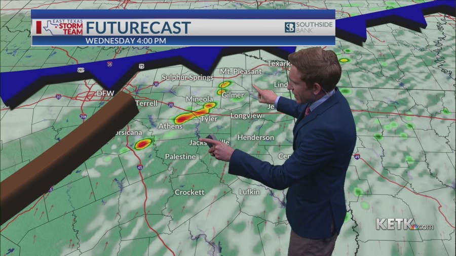 Monday night forecast: A few storms possible Tuesday & Wednesday