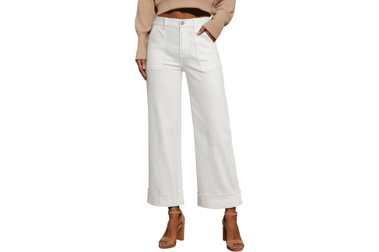 EVALESS High Waist Wide Leg Jeans