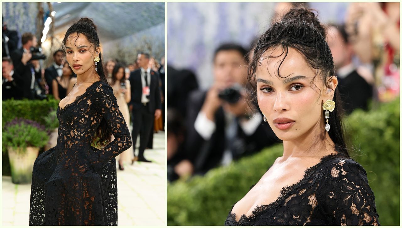 Zoë Kravitz wears tonal makeup and wispy braids to 2026 Met Gala