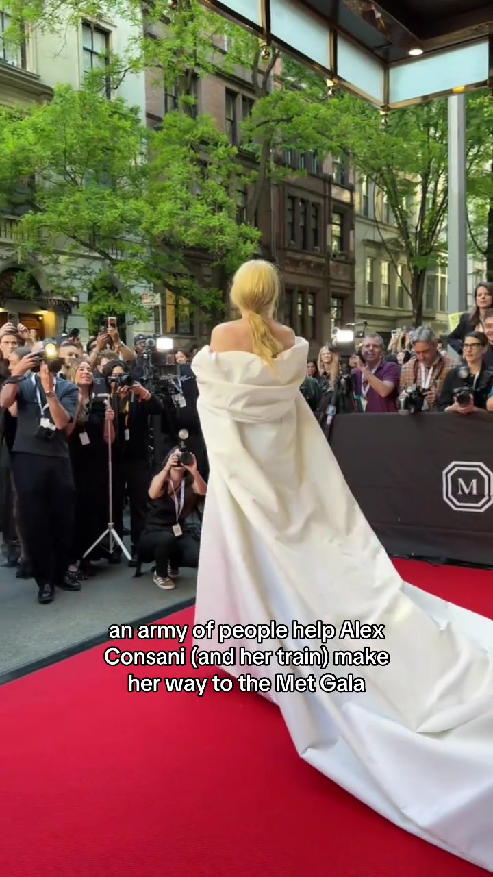 Alex Consani makes her way to the 2026 Met Gala