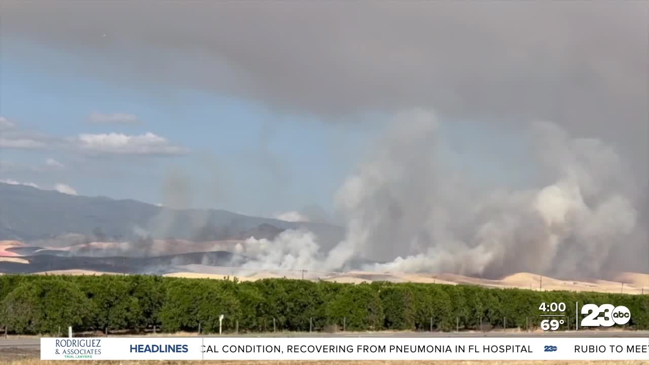 Vegetation fire burns over 2,000 acres near Edison Highway and Comanche ...
