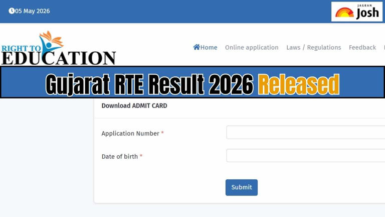 Gujarat RTE result 2026 released: Check round 1 seat allotment at rte ...