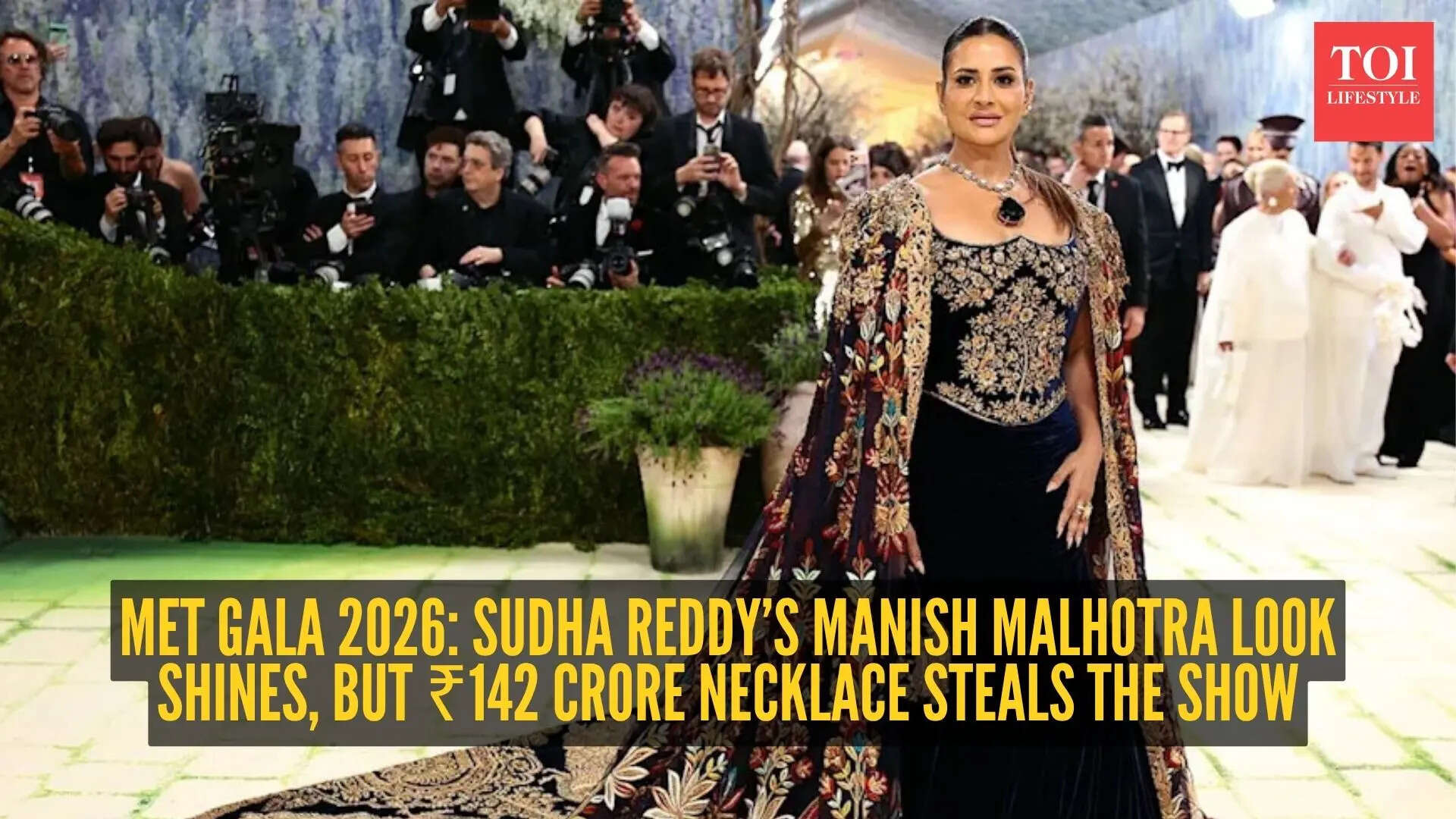 Sudha Reddy flaunts ₹142 crore tanzanite necklace at Met Gala 2026