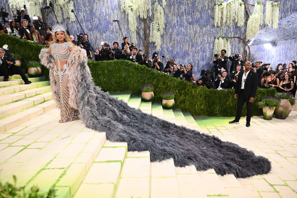 Beyoncé stuns in crystal skeleton gown for Met Gala return