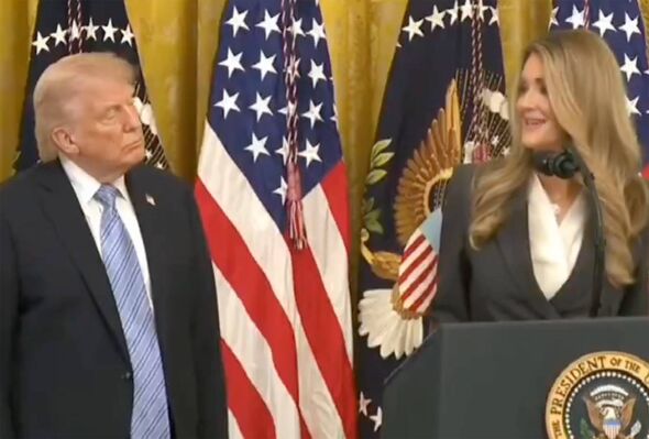 Trump appears to fall asleep standing up at White House event before ...