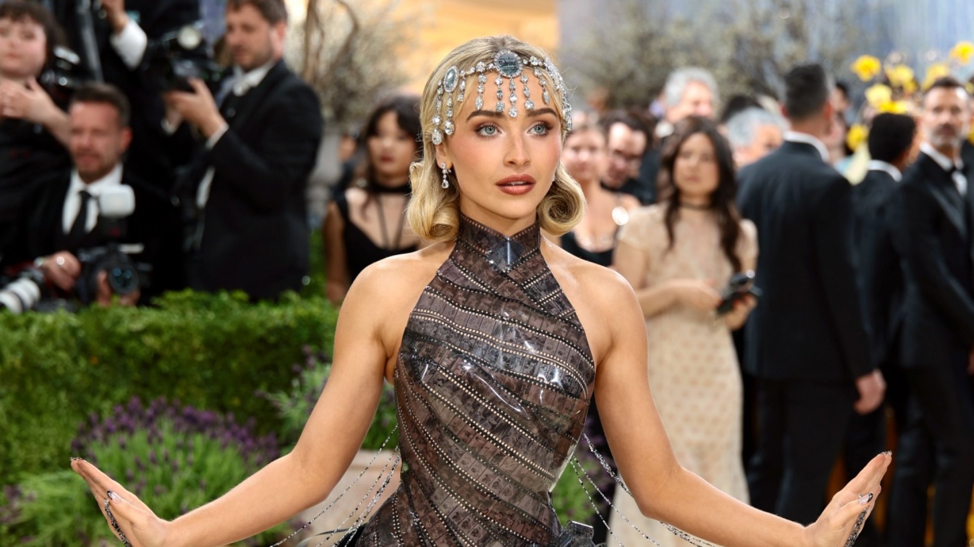 Sabrina Carpenter's Dior film-strip gown defines Met Gala 2026