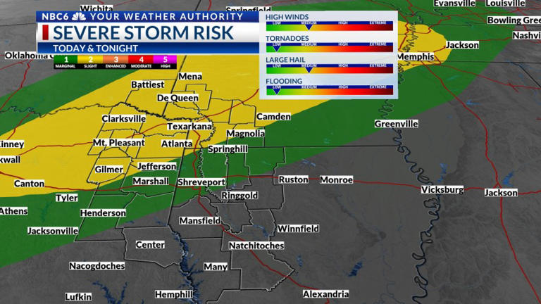 Severe thunderstorms are possible tonight and tomorrow