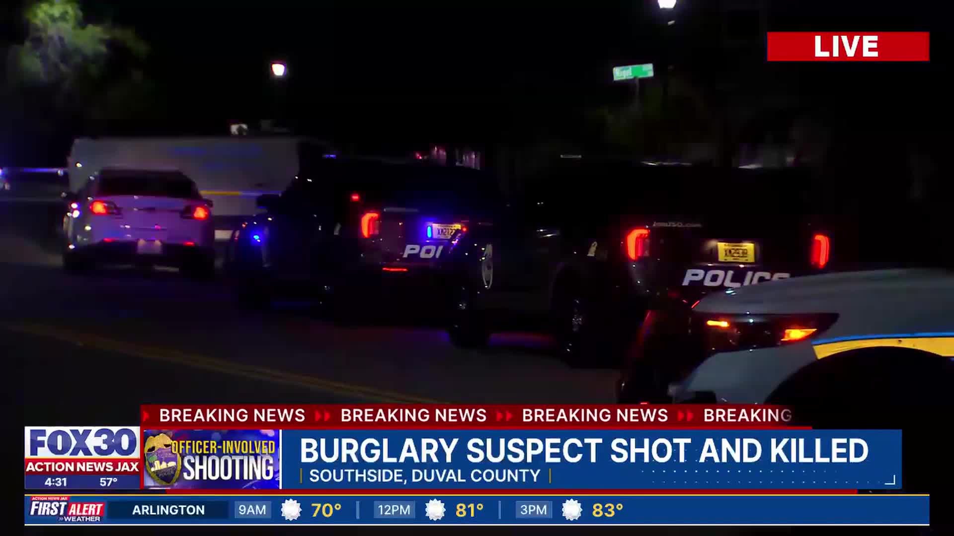 Jacksonville police shoot, kill man accused of kicking in doors at ...