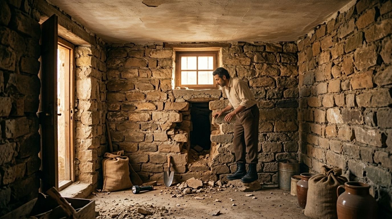 The basement wall that led to a hidden ancient city