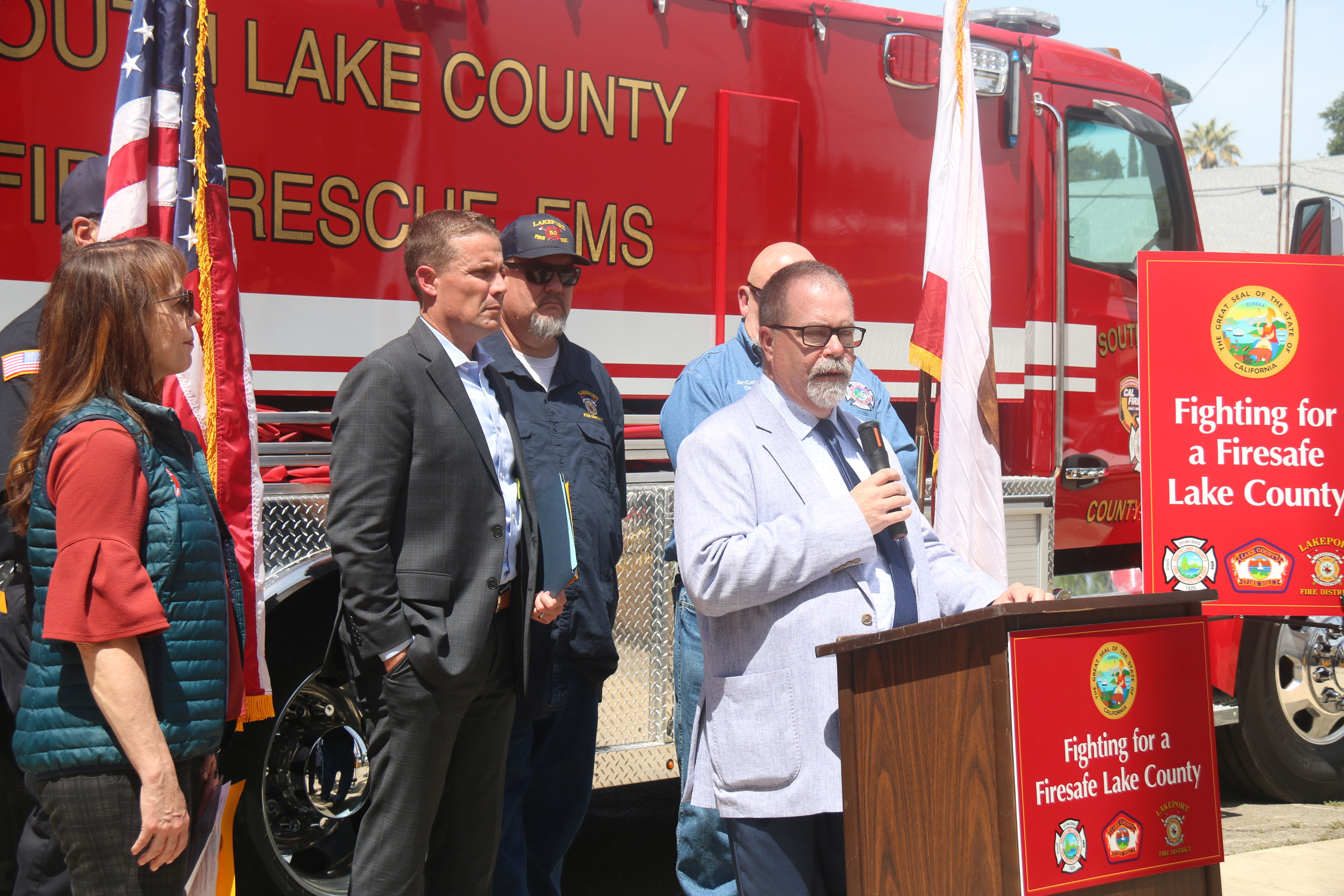 A fire-safe Lake County pledged by State Senator McGuire at Lakeport ...