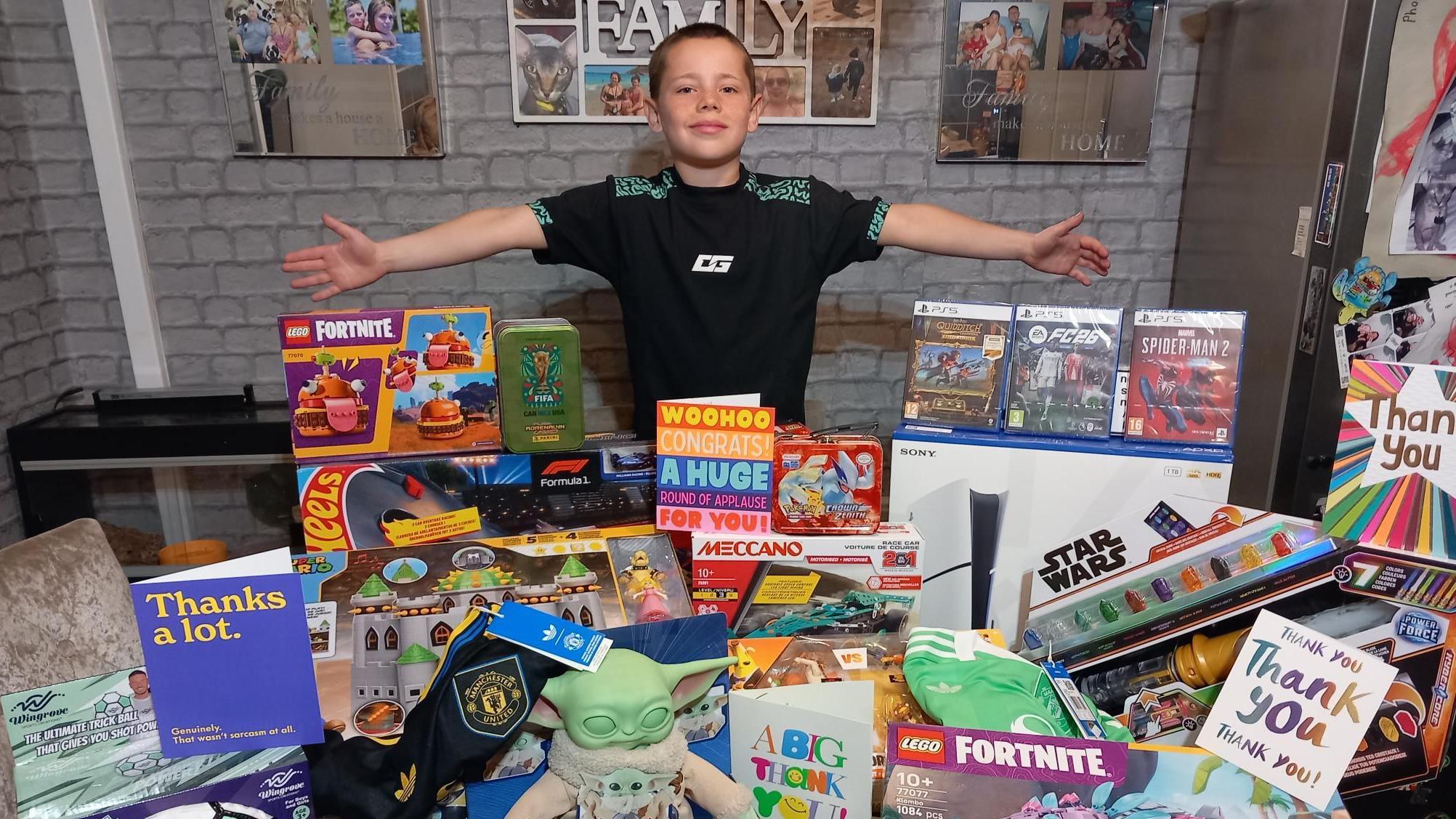 When the gifts started arriving, James said Phoenix thought it "was like Christmas Day"